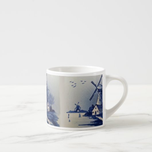  Blauw Wit Delft Windmolen Espresso Kop (Rechts)