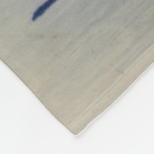  Blauw Wit Delft Windmolen Fleece Deken (Hoek)