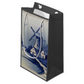  Blauw Wit Delft Windmolen Klein Cadeauzakje (Voorkant Gekanteld)