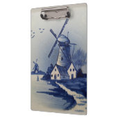 Blauw Wit Delft Windmolen Klembord (Links)