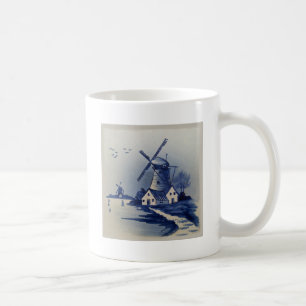 Blauw Wit Delft Windmolen Koffiemok