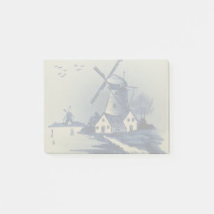  Blauw Wit Delft Windmolen Post-it® Notes