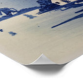  Blauw Wit Delft Windmolen Poster (Hoek)