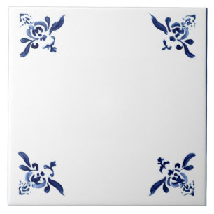 Blauw Wit Delfts Bloemhoek Bloeien Tegeltje