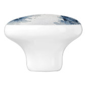 Blauw-wit Delfts stijllandschap Keramische Knop (Zijkant)