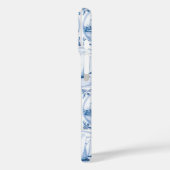 Blauw Wit Delfts Zeilboot  Tegel Patroon Case-Mate iPhone Case (Achterkant / Links)