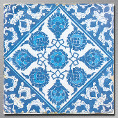 Blauw-wit  Delftse kunst Tegeltje