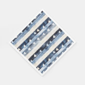 Blauw Wit Denim Heart Stripes Servet (Hoek)