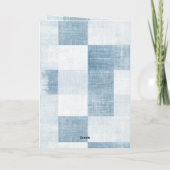 Blauw Wit Denim Jean Hart Gepersonaliseerde Naam Kaart (Achterkant)