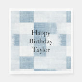 Blauw Wit Denim Jean Stripes Servet (Voorkant)