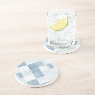 Blauw Wit Denim Jean Stripes Zandsteen Onderzetter