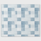 Blauw Wit Denim Jean Verjaardag Cadeaupapier (Vlak)