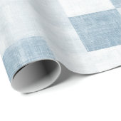 Blauw Wit Denim Jean Verjaardag Cadeaupapier (Rol Hoek)
