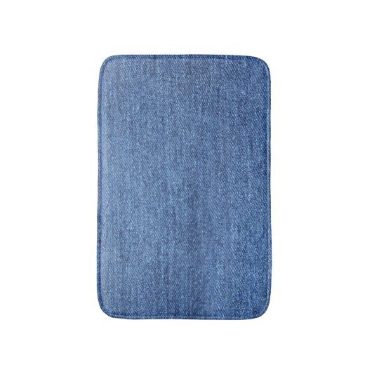 Blauw wit denim textuur Kijk Afbeelding Badmat (Voorkant Verticaal)