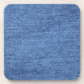 Blauw wit denim textuur Kijk Afbeelding Bier Onderzetter (Voorkant)
