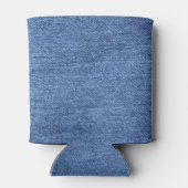 Blauw wit denim textuur Kijk Afbeelding Blikjeskoeler (Achterkant)