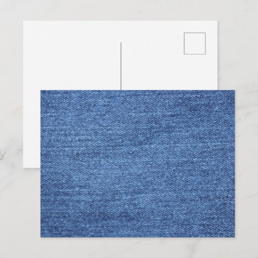 Blauw wit denim textuur Kijk Afbeelding Briefkaart (Voorkant / Achterkant)