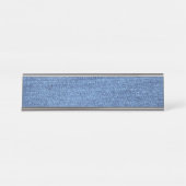 Blauw wit denim textuur Kijk Afbeelding Bureau Naambordje (Voorkant)
