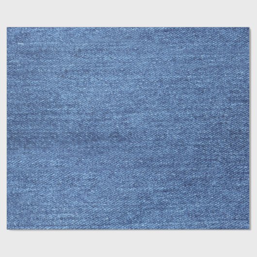 Blauw wit denim textuur Kijk Afbeelding Cadeaupapier (Vlak)