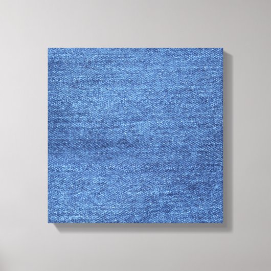 Blauw wit denim textuur Kijk Afbeelding Canvas Afdruk (Voorkant)