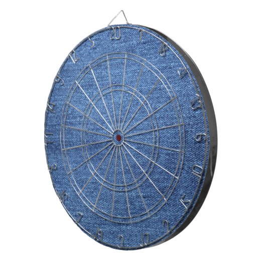 Blauw wit denim textuur Kijk Afbeelding Dartbord (Voorkant Rechts)