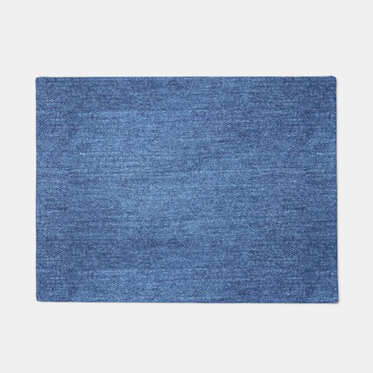 Blauw wit denim textuur Kijk Afbeelding Deurmat (Voorkant)