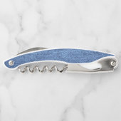 Blauw wit denim textuur Kijk Afbeelding Kurkentrekker (Achterkant)