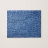 Blauw wit denim textuur Kijk Afbeelding Legpuzzel (Horizontaal)