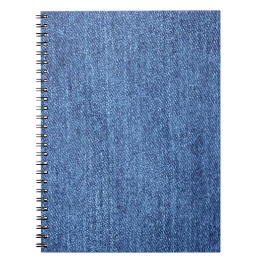 Blauw wit denim textuur Kijk Afbeelding Notitieboek (Voorkant)