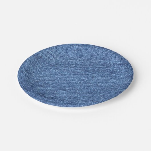 Blauw wit denim textuur Kijk Afbeelding Papieren Bordje (Gekanteld)