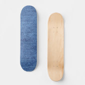 Blauw wit denim textuur Kijk Afbeelding Persoonlijk Skateboard (Voorkant)