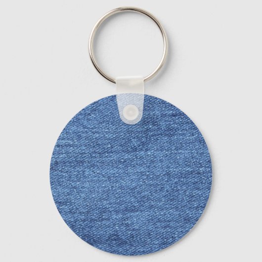 Blauw wit denim textuur Kijk Afbeelding Sleutelhanger (Voorkant)