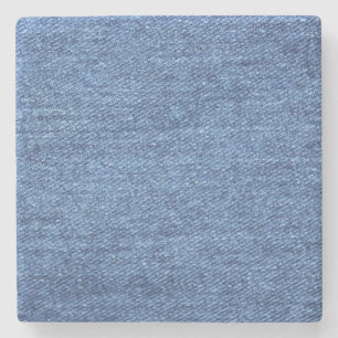 Blauw wit denim textuur Kijk Afbeelding Stenen Onderzetter