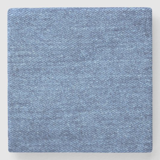 Blauw wit denim textuur Kijk Afbeelding Stenen Onderzetter (Voorkant)