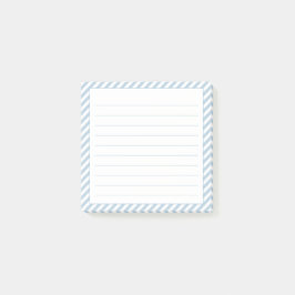 Blauw & Wit Diagonale Streep Voering Sticky Notes
