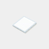 Blauw & Wit Diagonale Streep Voering Sticky Notes (Schuin)