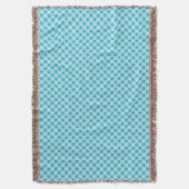 Blauw-wit diamantpatroon deken (Voorkant Verticaal)