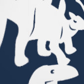 Blauw Wit Dinosaur Baby Boy Nursery Peel & Stick Behang (Zoom)