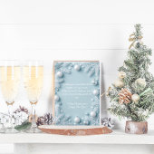 Blauw & Wit Elegant Kerst Wenskaart Feestdagenkaart