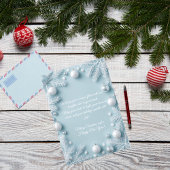 Blauw & Wit Elegant Kerst Wenskaart Feestdagenkaart