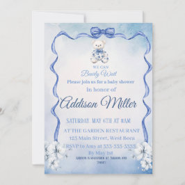 Blauw-wit elegante bloemen, we kunnen nauwelijks w kaart