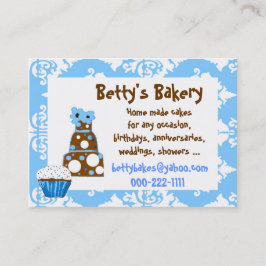 blauw, wit en bruin Visitekaartje