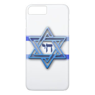 Blauw wit en de ster van David Case-Mate iPhone Case