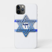 Blauw wit en de ster van David Case-Mate iPhone Case (Achterkant)