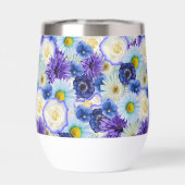 Blauw Wit en Geel Bloemen Bloemen Bloemen Collage (Achterkant)