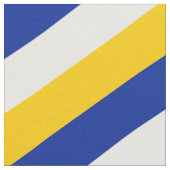 Blauw, wit en geel gestreepte patroon stof (Close Up)