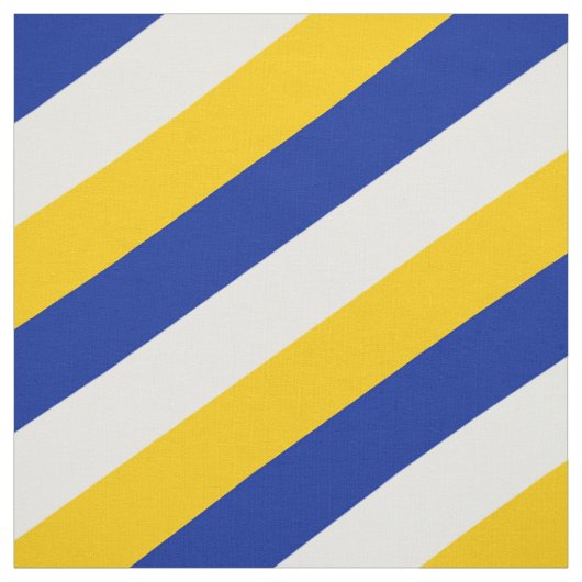 Blauw, wit en geel gestreepte patroon stof (Swatch)