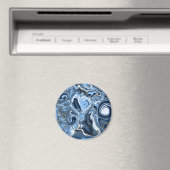 Blauw, wit en gouden rondjes magneet (Insitu (Vaatwasser))