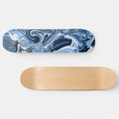 Blauw, wit en goudvocht Kunstmatige kleuren Persoonlijk Skateboard (Horizontaal)