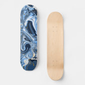 Blauw, wit en goudvocht Kunstmatige kleuren Persoonlijk Skateboard (Voorkant)
